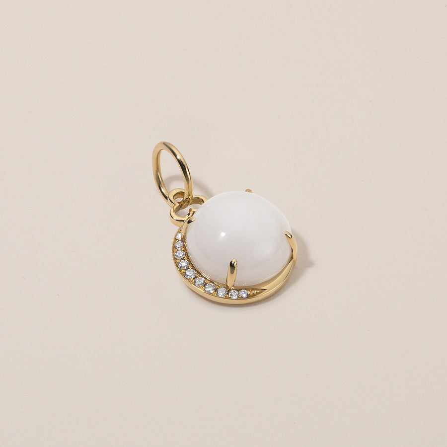 Moon Charm | White Agate
