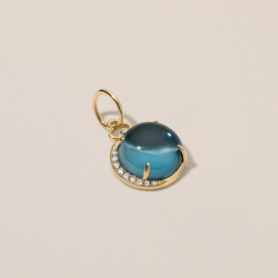 Moon Charm | London Blue Topaz