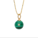 Morning Star Diamond Charm in 18k Gold | Malachite