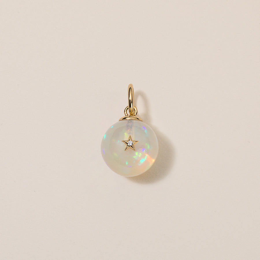 Diamond 'Morning Star' Charm | Ethiopian Opal