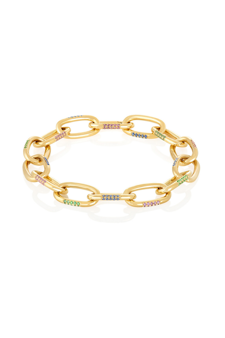 Mamma Mia Bracelet | Pink & Blue Sapphires, Green Garnets
