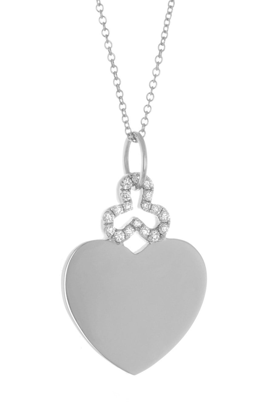 18K Gold Heart with Diamonds