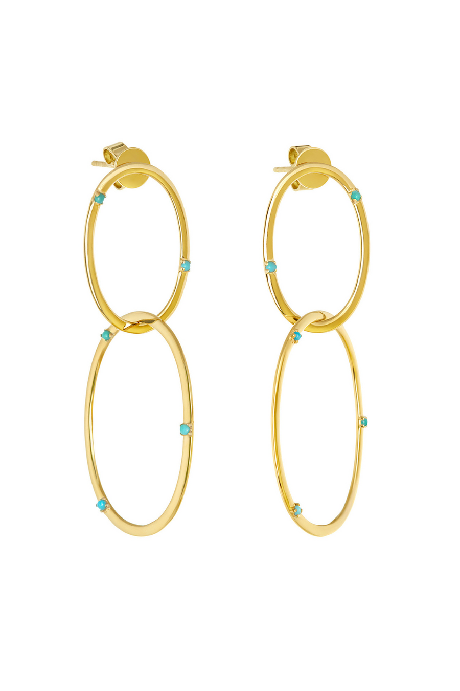 Oh! Earrings in 18K Gold | Turquoise