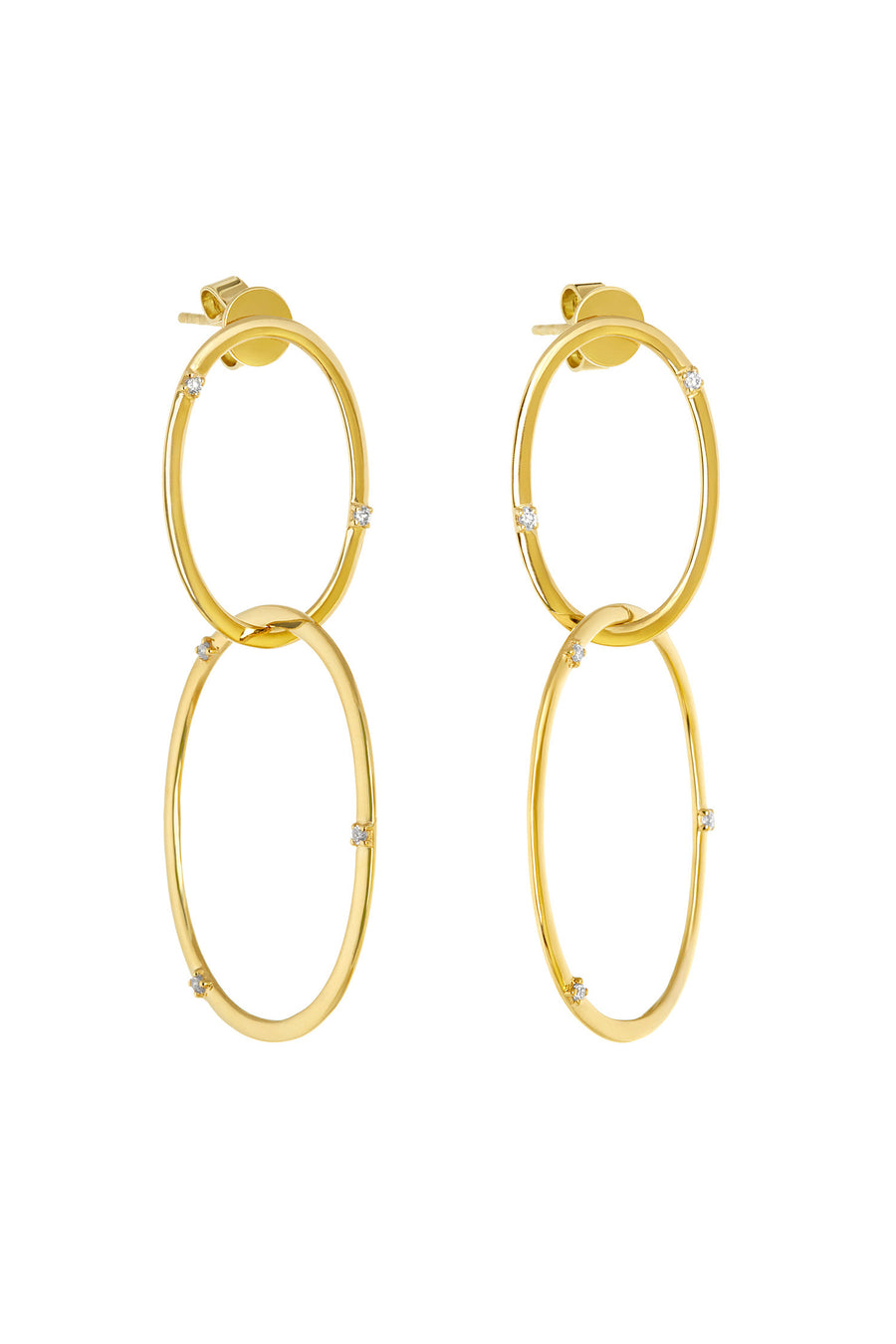 Diamond 'Oh!' Earrings in 18k Gold