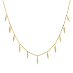 Multi-diamond drop necklace in 14k gold