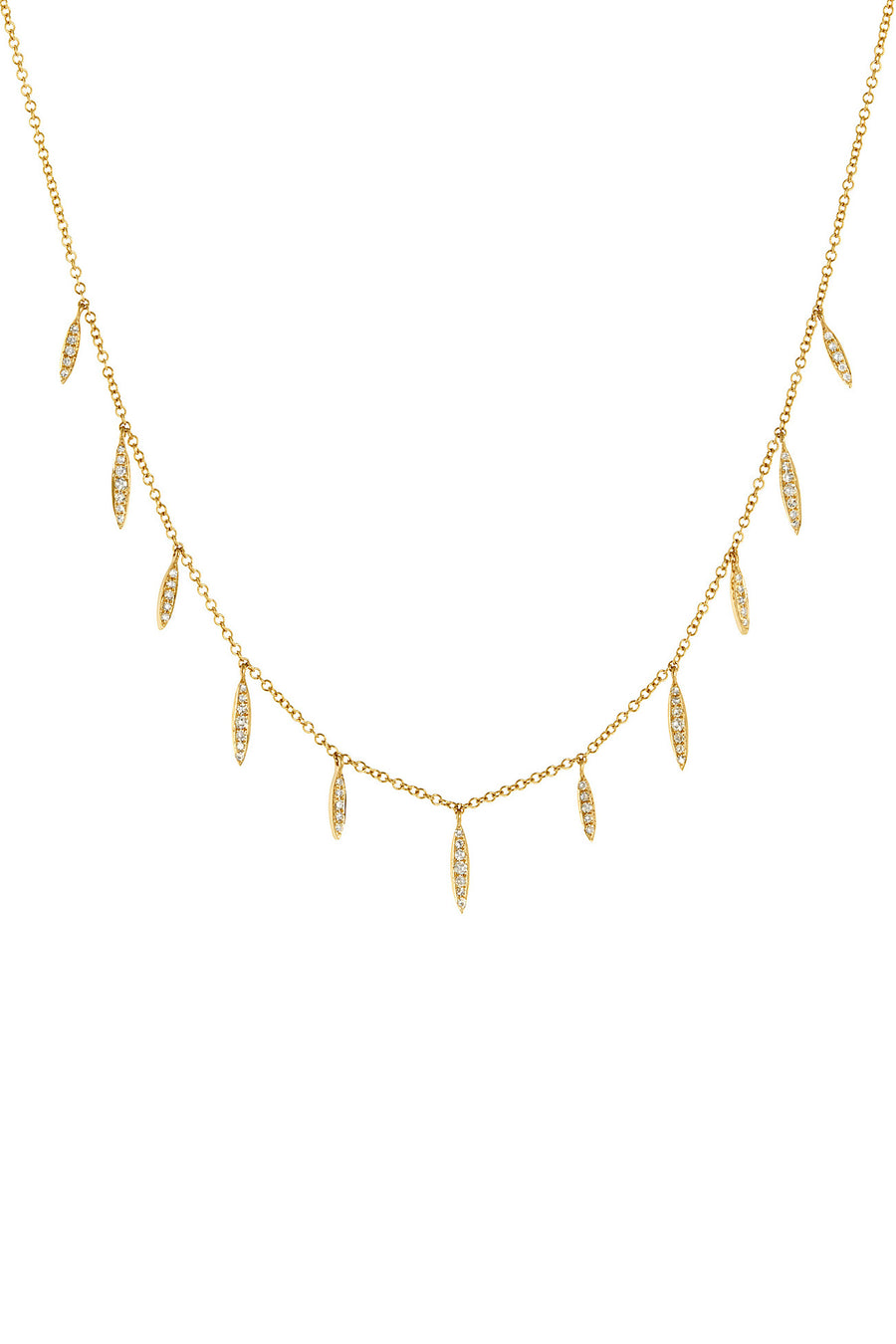 Eleven Wishes Deluxe Diamond Necklace in 14K Yellow Gold