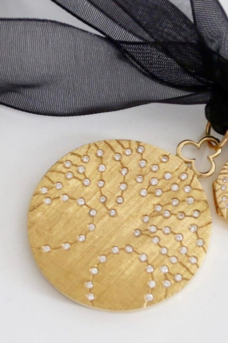 18k gold round locket pendant necklace18k gold and diamond round tree of life locket pendant necklace 