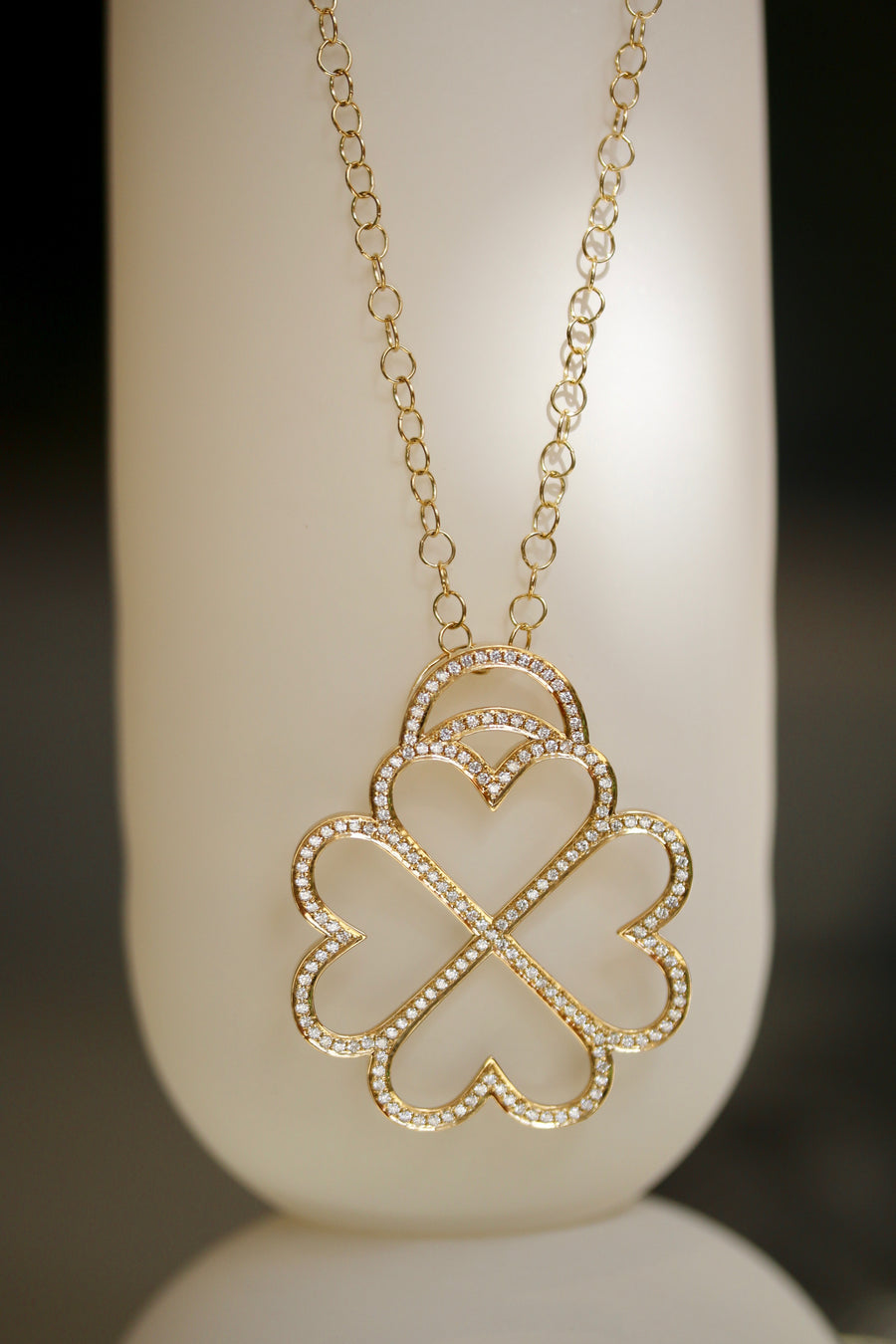 Deluxe 'Core Four' Clover Pendant in 18k Gold