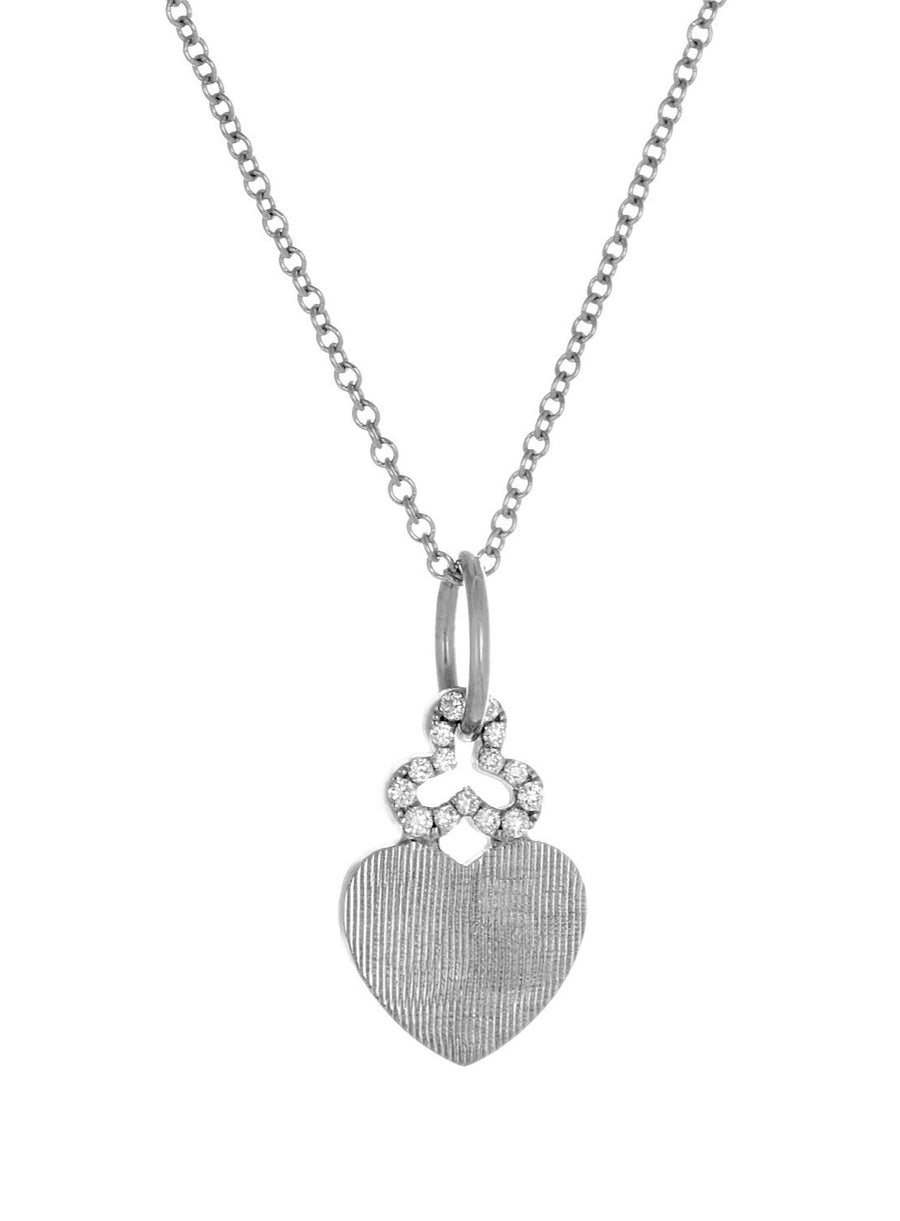 Mini Diamond Heart Charm | Florentine
