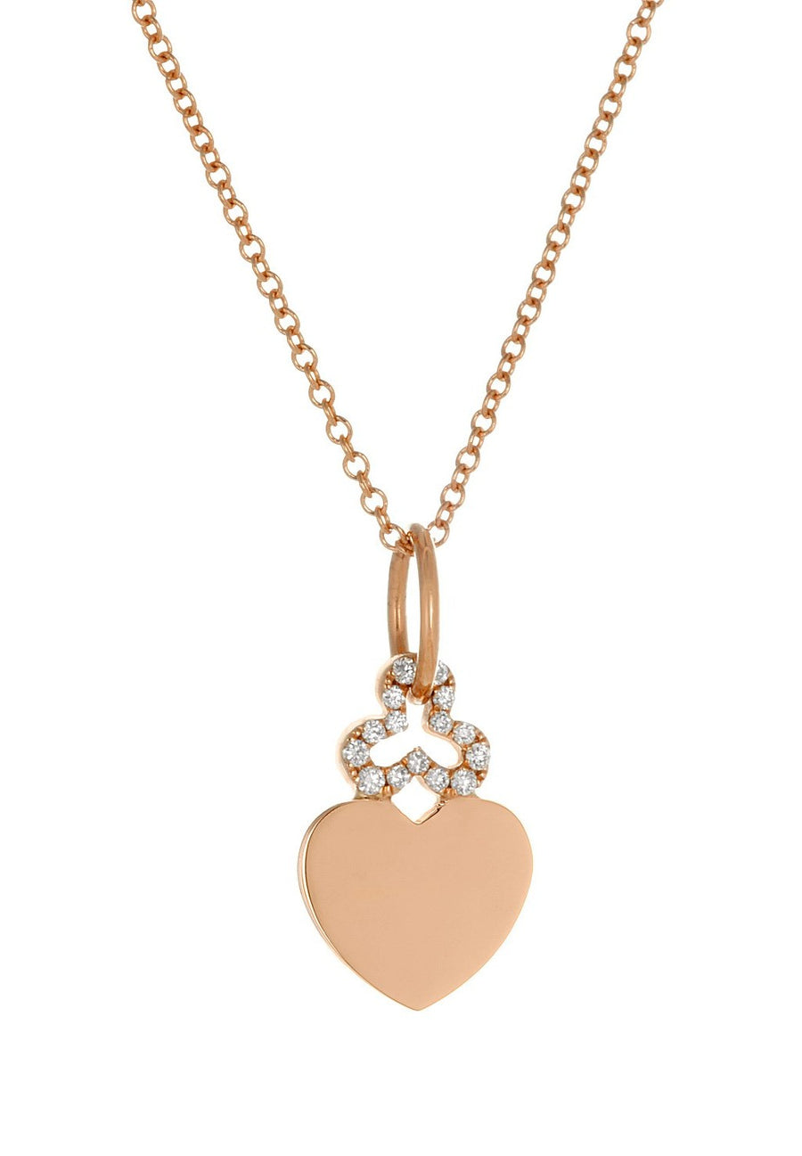 Mini Diamond Heart Charm | Shiny