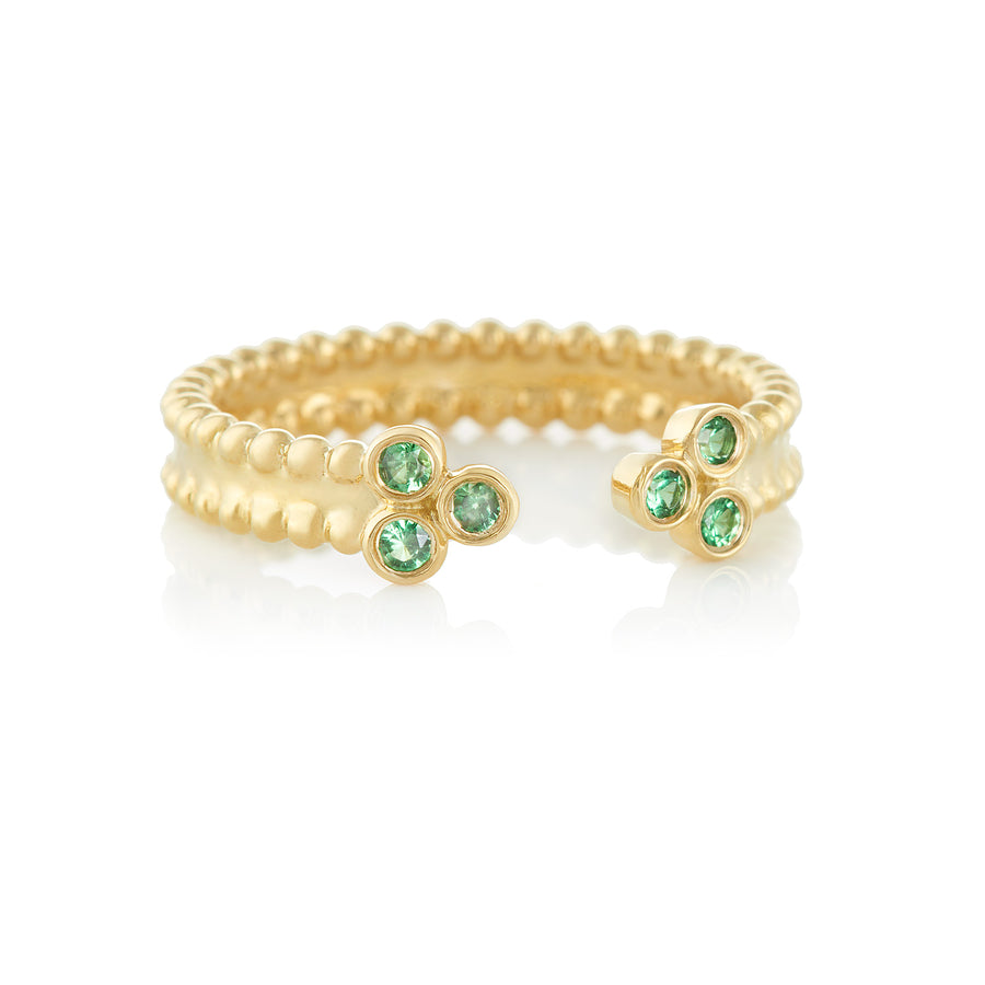 Green Garnet 'Harmony' Ring in 18k Gold